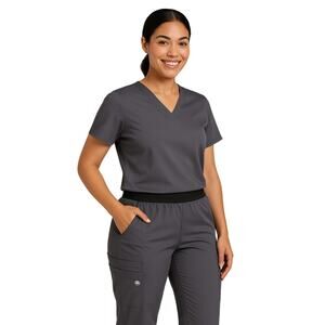 HH Works by Healing Hands Women’s Cargo Scrub Pants – Gray, Size Large Petite